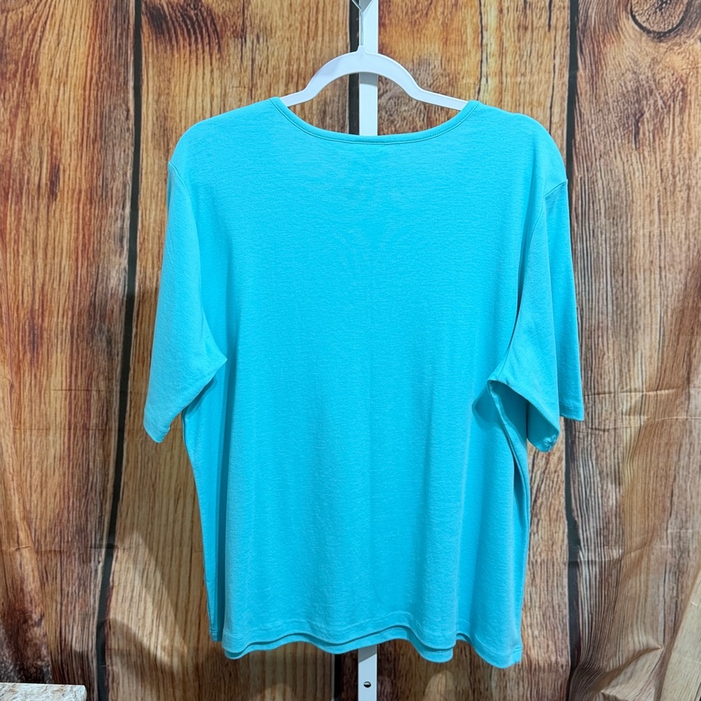 🚨(5/$10) Bedford Fair Embellished Short Sleeve Tee Size XL - Picture 3 of 3